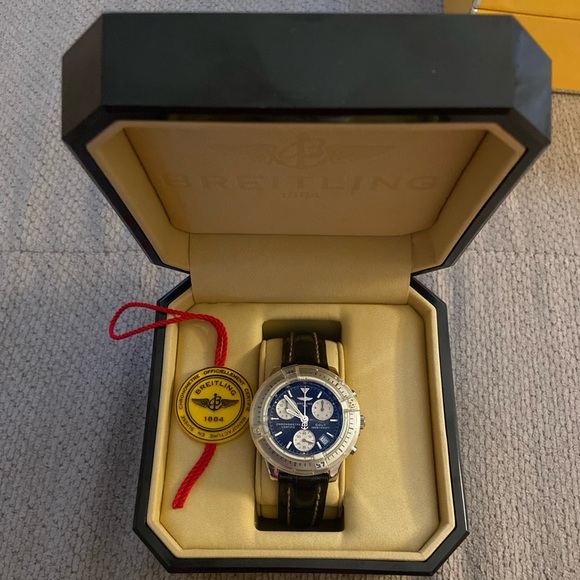 Breitling Colt Chronograph Watch A73350 Men’s watch 18mm Watch Band Leather